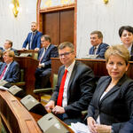 Radni Sejmiku w trakcie posiedzenia