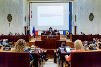 sala Sejmu podczas obrad Sejmiku - widok z oddali