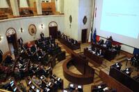 sala Sejmu podczas sesji Sejmiku, widok z oddali